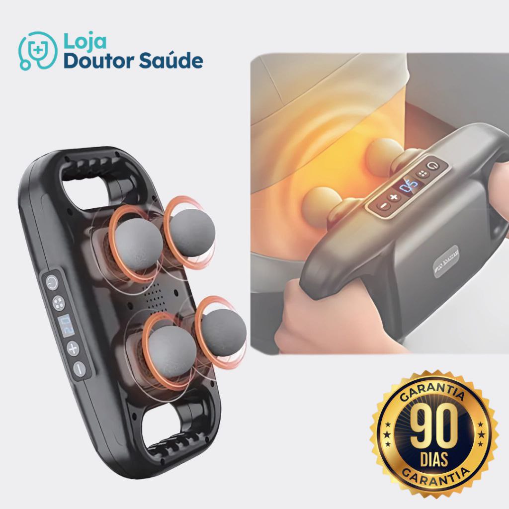 Pistolet 4 têtes Relaxation musculaire Massage de qualité professionnelle sans fil lombaire dos masajeador Vibration profonde à haute fréquence – Image 5