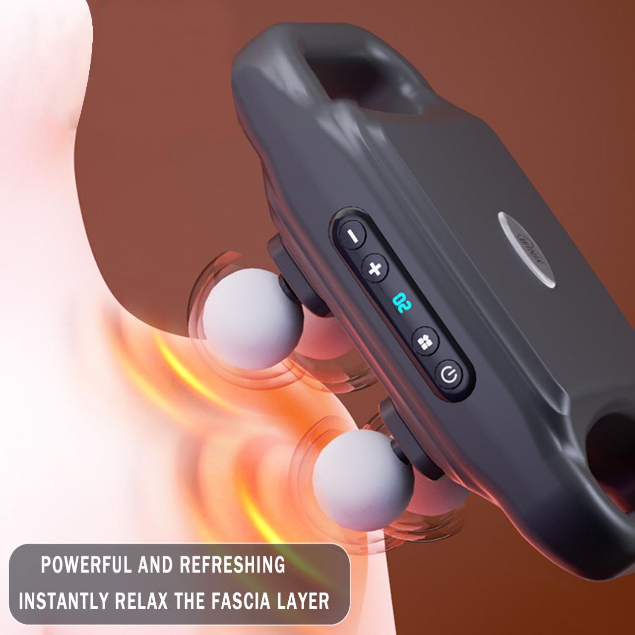 Pistolet 4 têtes Relaxation musculaire Massage de qualité professionnelle sans fil lombaire dos masajeador Vibration profonde à haute fréquence – Image 8