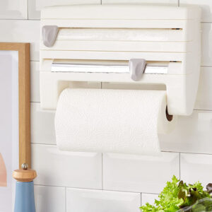Distributeur de papier et de papier organisateur de cuisine 4en1