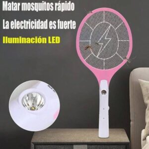 Tapette à mouches rechargeable électriquement avec lampe anti-moustiques - Lampe UV - Rechargeable par USB - Attrape-mouches à LED - Leurre à mouches et raquette anti-moustiques