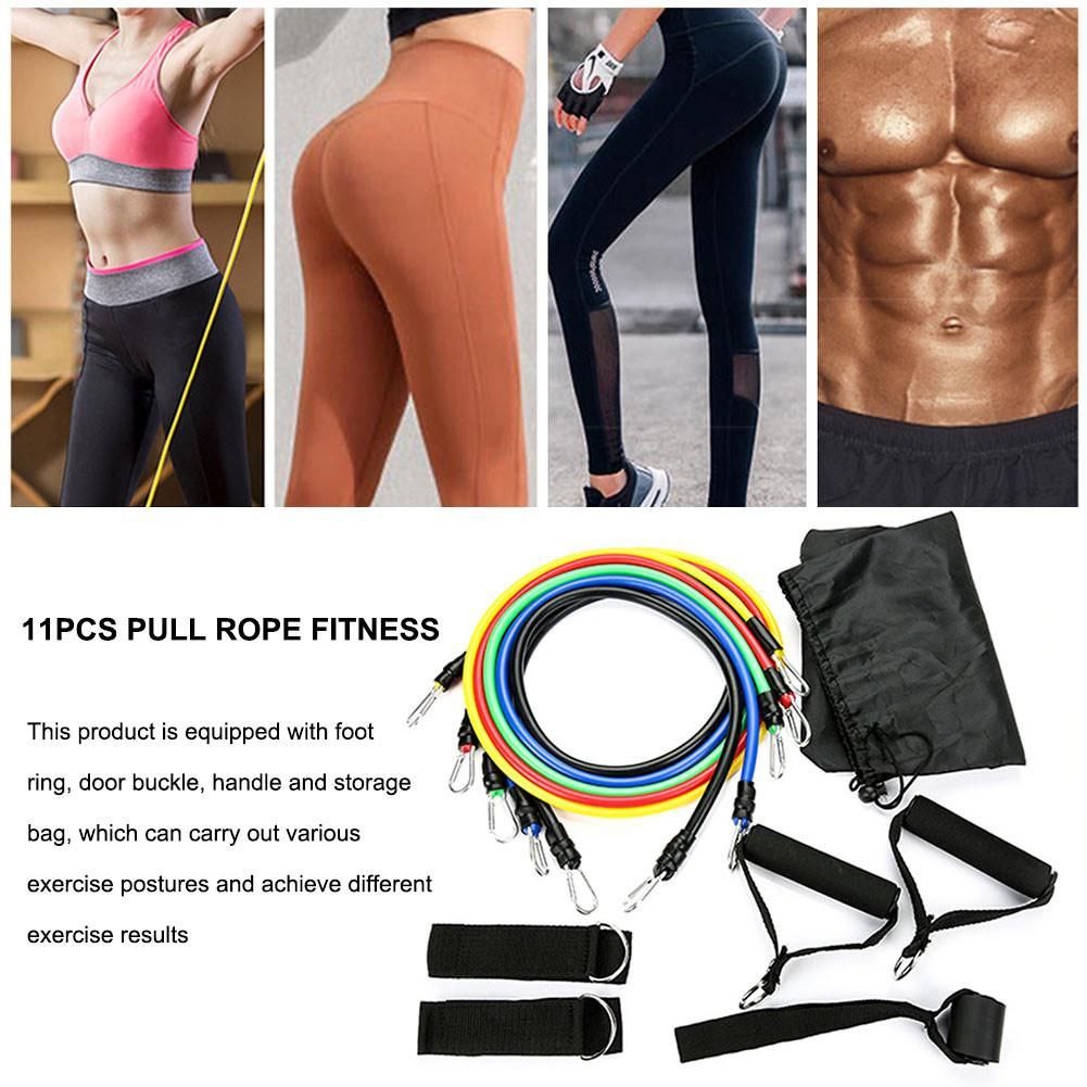Bandes de résistance à la maison Exercice Entraînement Gym Fitness Set Hommes Femmes – Image 10