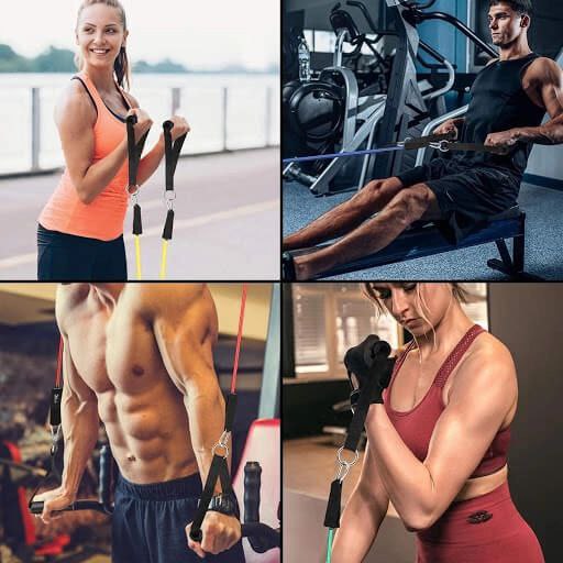 Bandes de résistance à la maison Exercice Entraînement Gym Fitness Set Hommes Femmes – Image 11