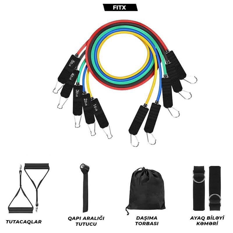 Bandes de résistance à la maison Exercice Entraînement Gym Fitness Set Hommes Femmes – Image 4