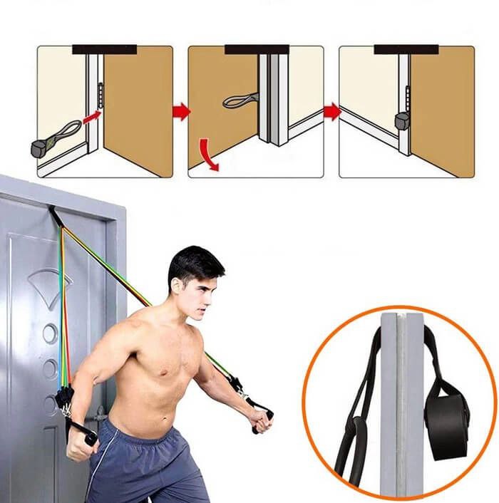 Bandes de résistance à la maison Exercice Entraînement Gym Fitness Set Hommes Femmes – Image 5