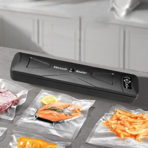 Scelleuse sous vide pour scelleuses sous vide alimentaire Machine de protection des aliments Système d’emballage automatique pour les aliments frais et le stockage des aliments Scelleuse sous vide Scelleuse de sacs à collation (noir)