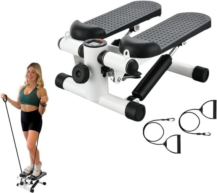 Steper Portable, Stepper avec Compteur LED, Perte de Poids/Mise en Forme, Augmentation de la pédale d'absorption des Chocs antidérapante, équipement de Fitness Multifonction, Maison/Bureau