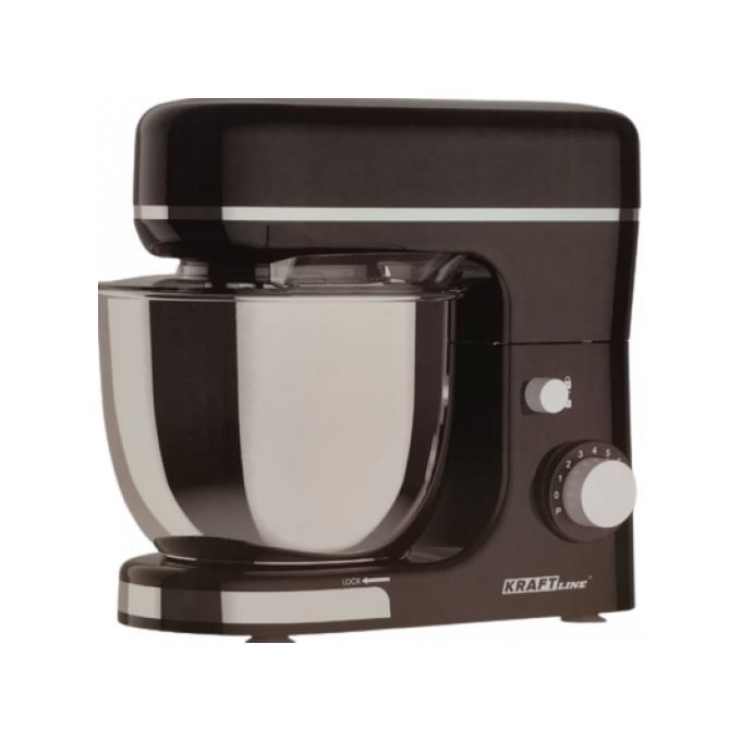 Kraft line Robot pétrin multifonctions-1500W, 6 vitesses ,Bol en inox 5L - Noir