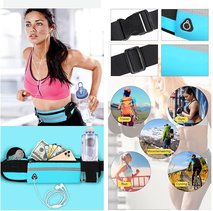 Sac banane en poudre pour hommes et femmes, ceinture de course invisible, sac de sport de voyage en plein air portable, multifonction – Image 5