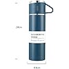 Bouteille isotherme avec tasses en acier inoxydable + 2 TASSES - 500 ml - Pour boissons chaudes et froides – Image 3