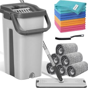 Balai Serpillère avec Seu d’Essorage, Vadrouille Balai +7 Serpillères