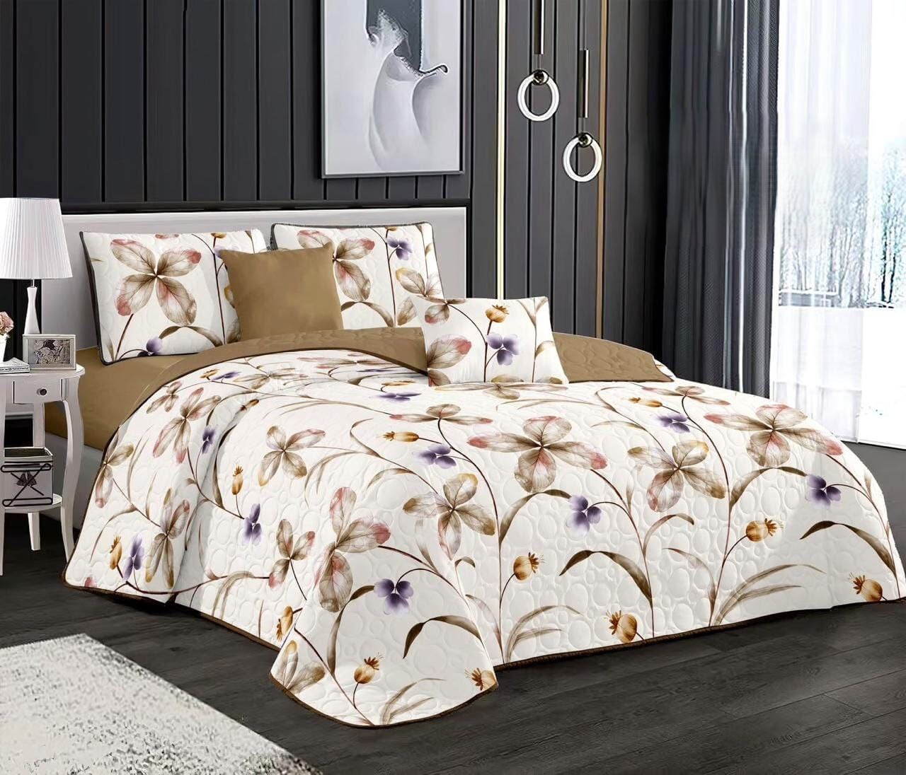 Couvre-lit 2 Places et 2 Face – Ensemble 3 Pièces Élégant – Image 11