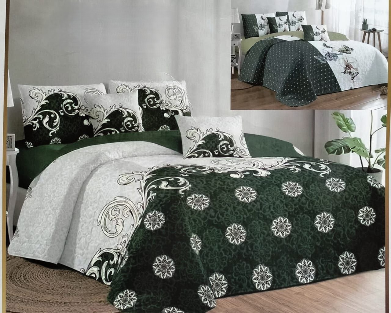 Couvre-lit 2 Places et 2 Face – Ensemble 3 Pièces Élégant – Image 9