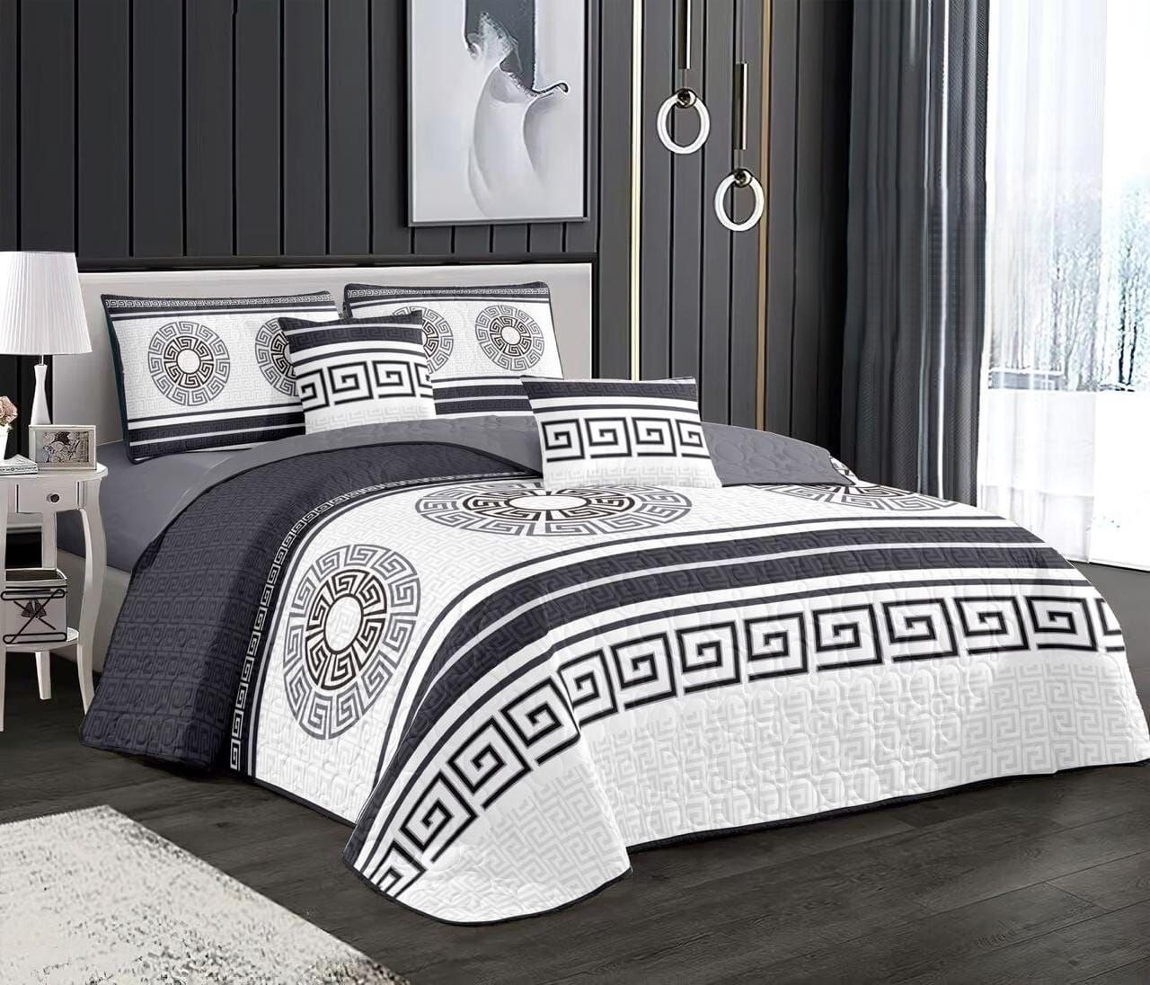 Couvre-lit 2 Places et 2 Face – Ensemble 3 Pièces Élégant – Image 8