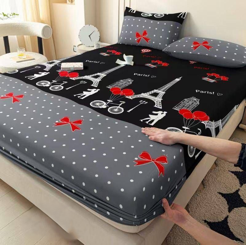 Parure de Lit 3 Pièces – Tissu Élastique Premium – Motifs Élégants – Image 10