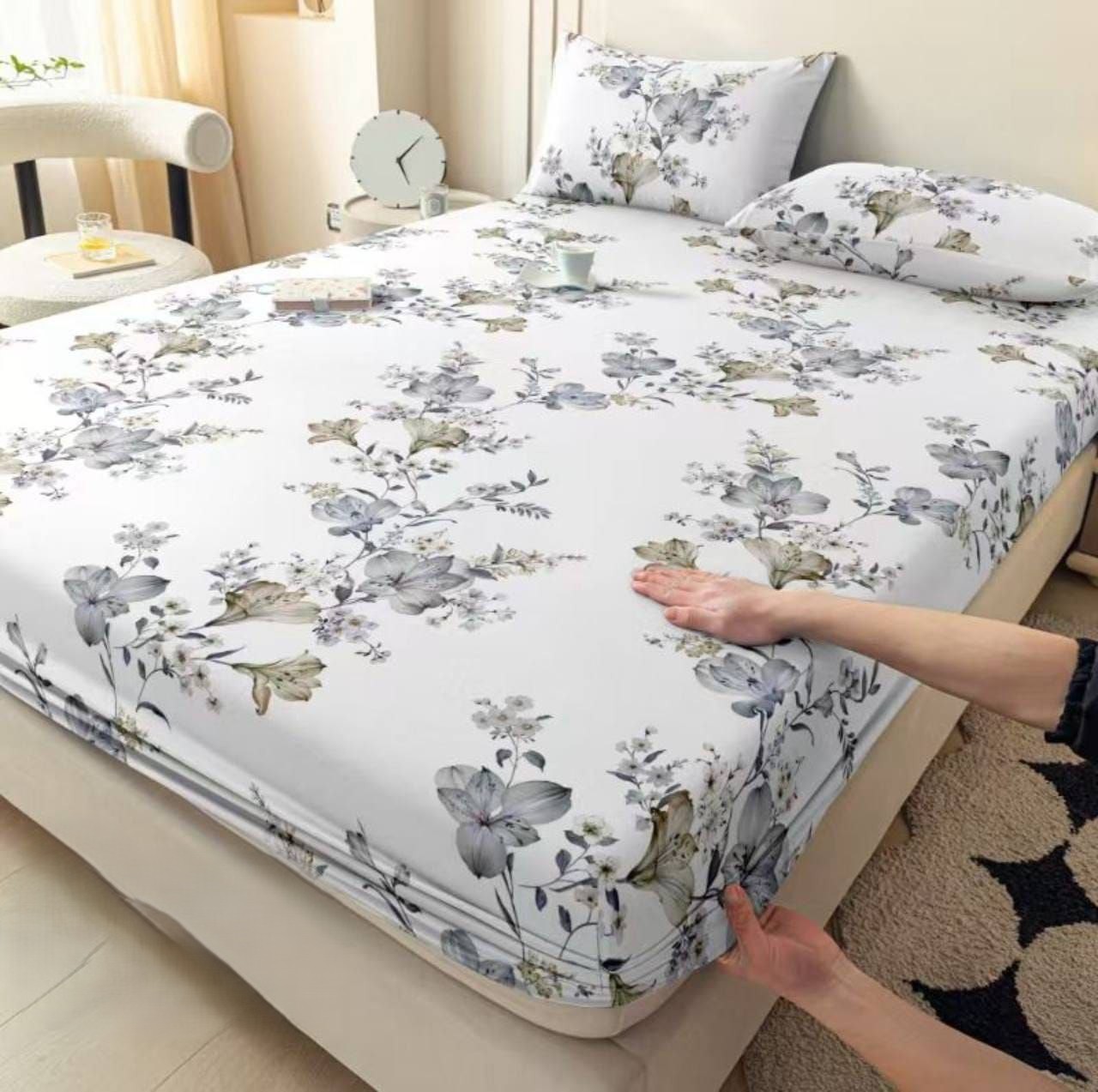 Parure de Lit 3 Pièces – Tissu Élastique Premium – Motifs Élégants – Image 2