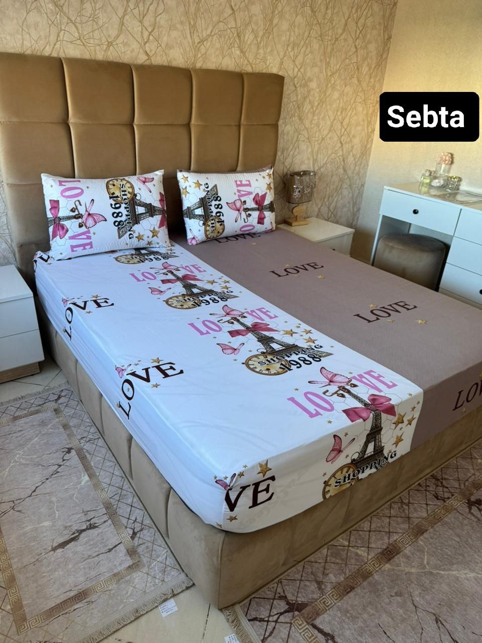 Parure de Lit 3 Pièces – Tissu Élastique Premium – Motifs Élégants – Image 13