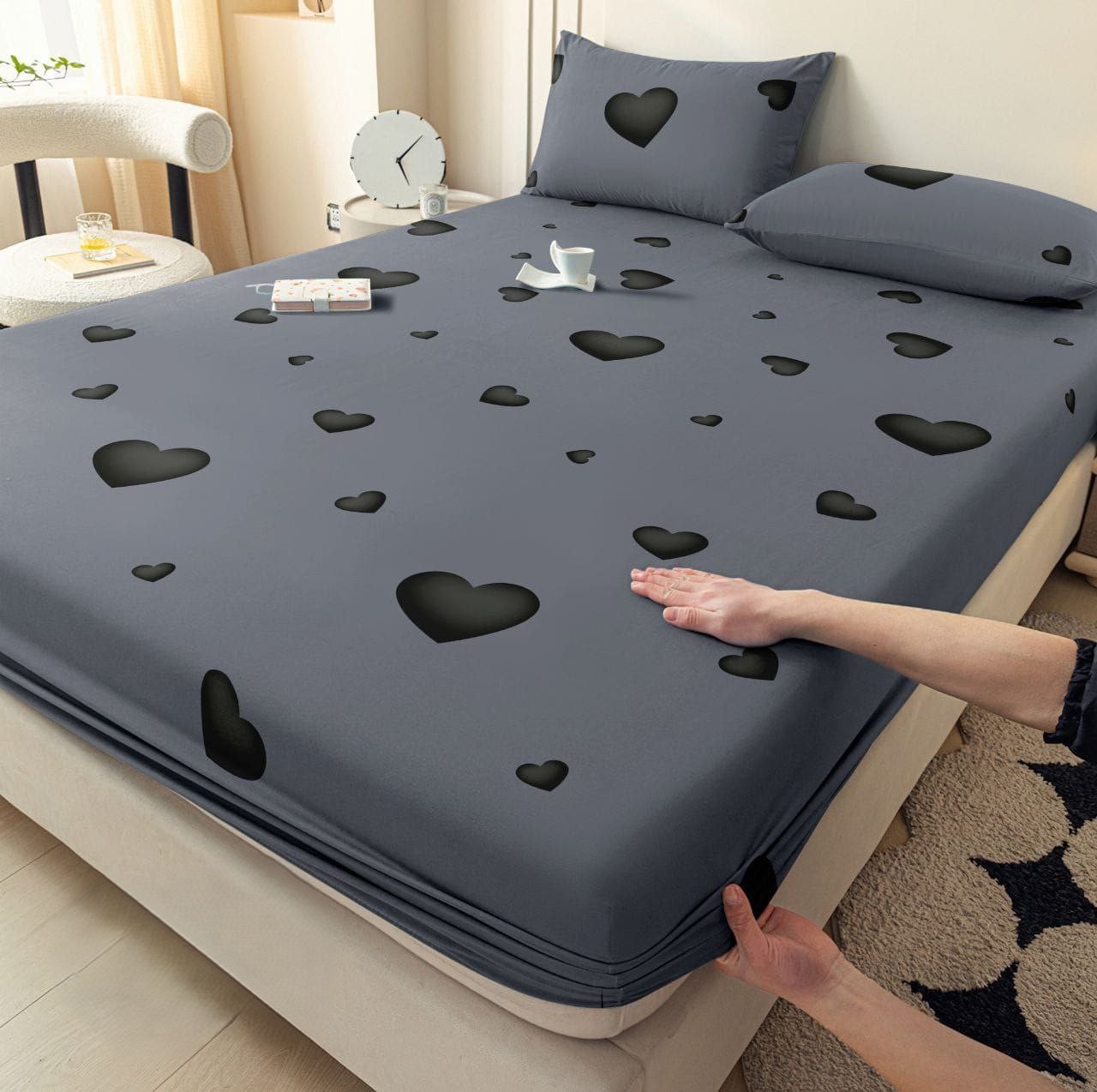 Parure de Lit 3 Pièces – Tissu Élastique Premium – Motifs Élégants – Image 15