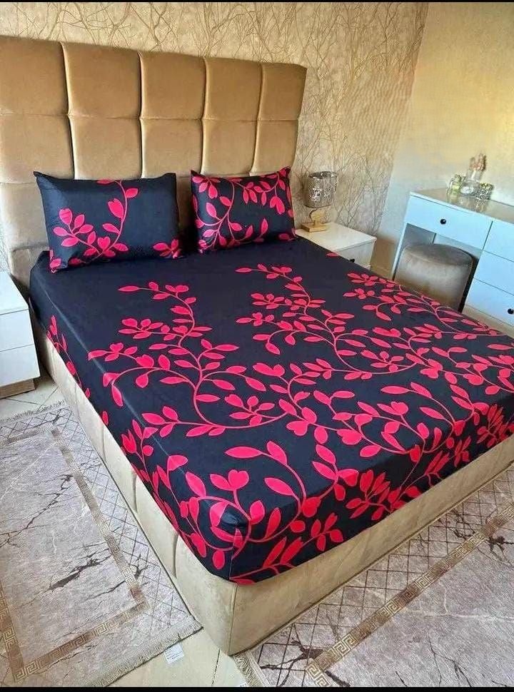 Parure de Lit 3 Pièces – Tissu Élastique Premium – Motifs Élégants – Image 19