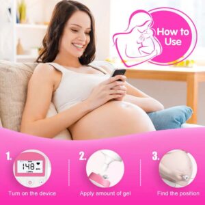 Moniteur de fréquence cardiaque portable pour bébé enceinte, détecteur d’échographie sonore fœtale