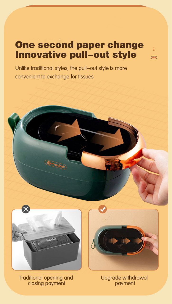 Distributeur d'essuie - tout mural , boite à mouchoirs, Salon, maison face , étui en papier, bureau, printemps, MELBoX – Image 3