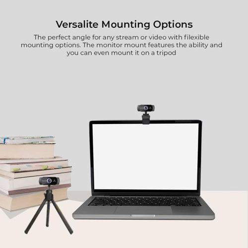Kisonli Webcam Full HD 1080p 30fps, Microphone intégré USB, pour PC, Mac, ordinateur portable et pc bureau – Image 2