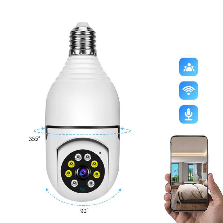 Ampoule Camera IP-WIFI FULL HD 1080P - 360° Motorisé – Image 6