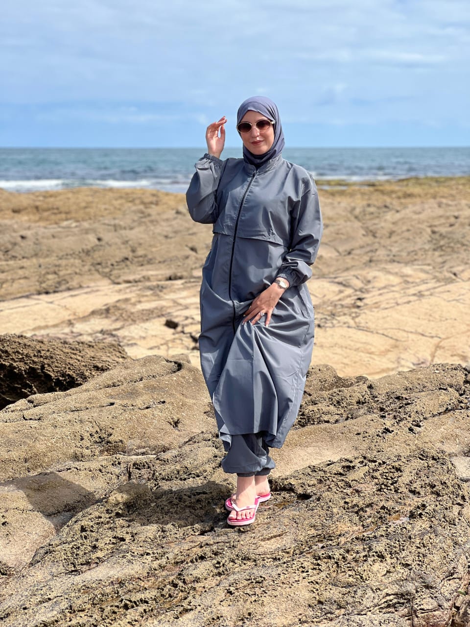 Burkini Hijab 3 Pièces Élégance, Modestie et Confort – Image 3