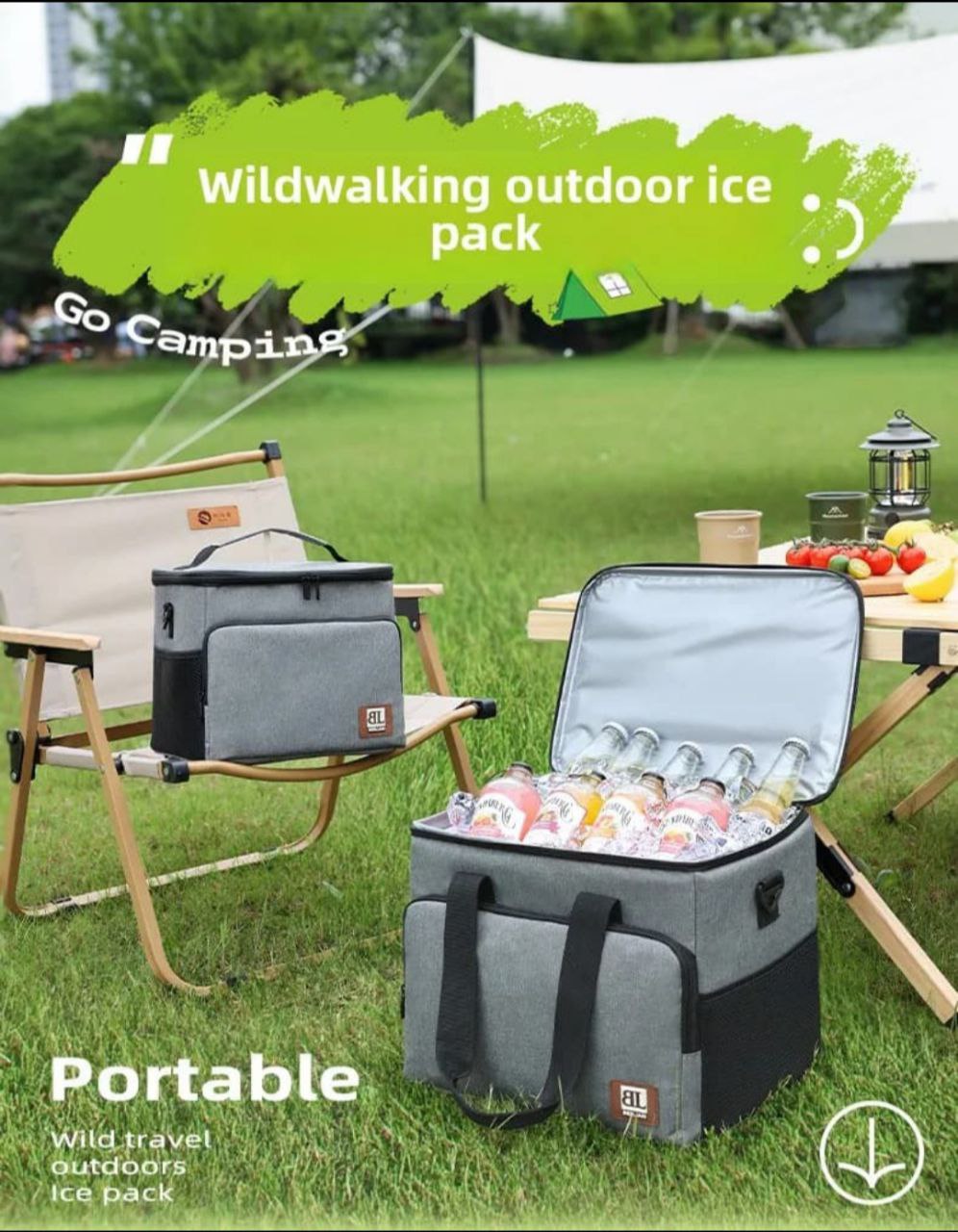 Sac isotherme portable de 30L avec isolation thermique