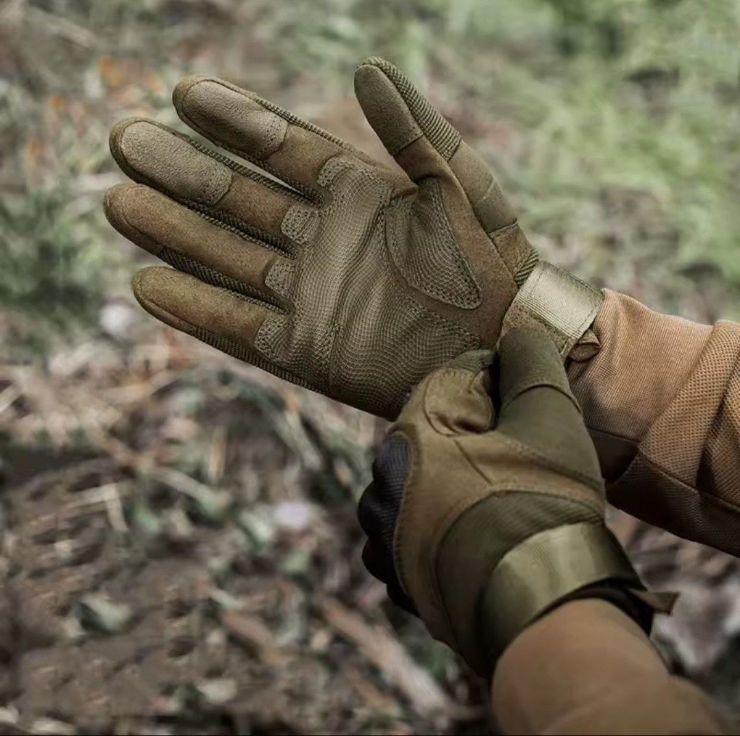 Gants tactiques de l’armée à doigts complets en cyclage des jointures en carbone – Image 3