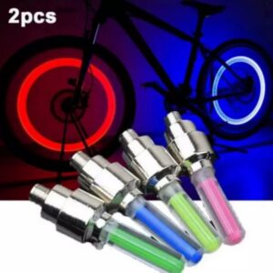 2 Pièces Voiture Led s’allume avec le mouvement de la roue Lumière Vélos motos Valve LED