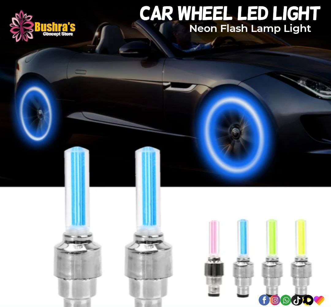 2 Pièces Voiture Led s’allume avec le mouvement de la roue Lumière Vélos motos Valve LED – Image 2