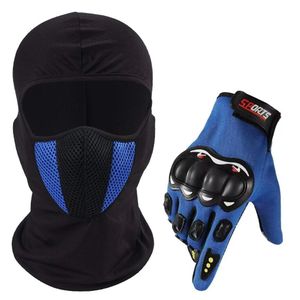 Ensemble de gants de moto améliorés + Masque frontal respirant – Protection, confort et coupe-coup